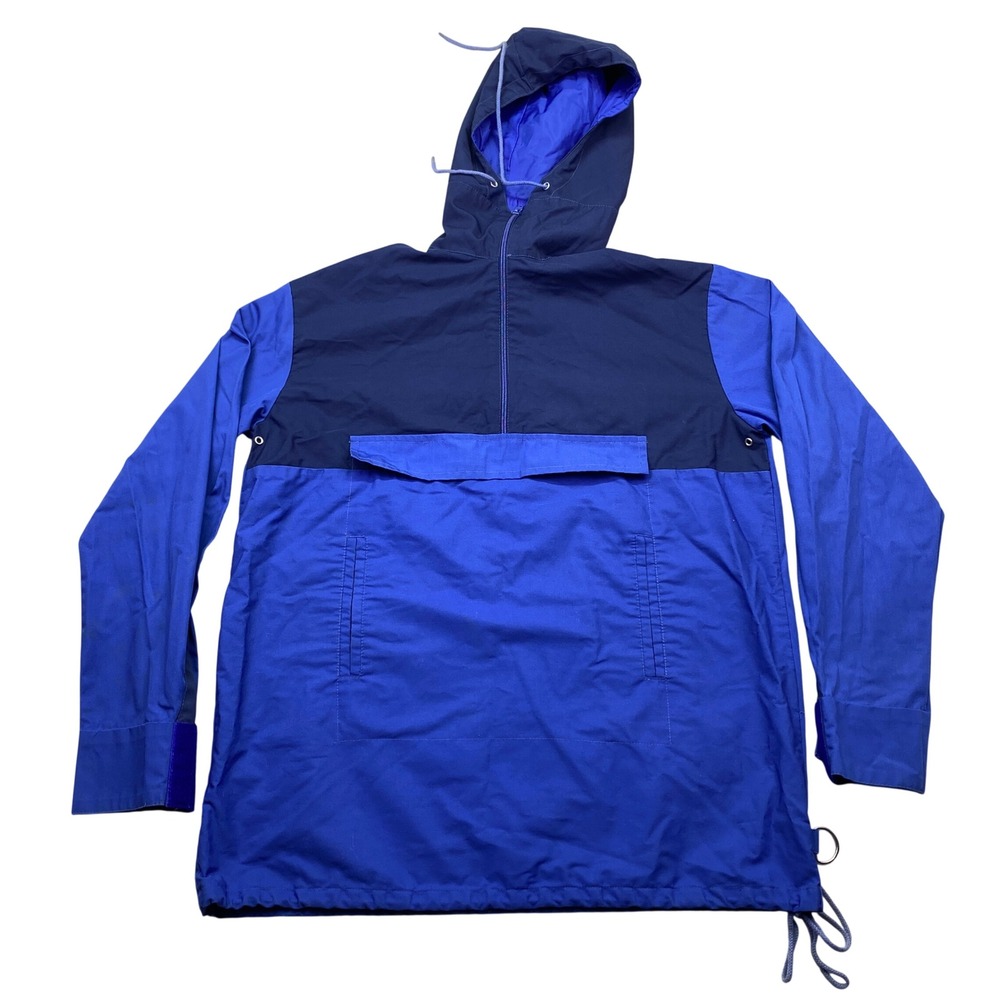 Vintage Obermeyer‎ Anorak Windbreaker Jacket Mens Medium Blue Half Zip Pullover